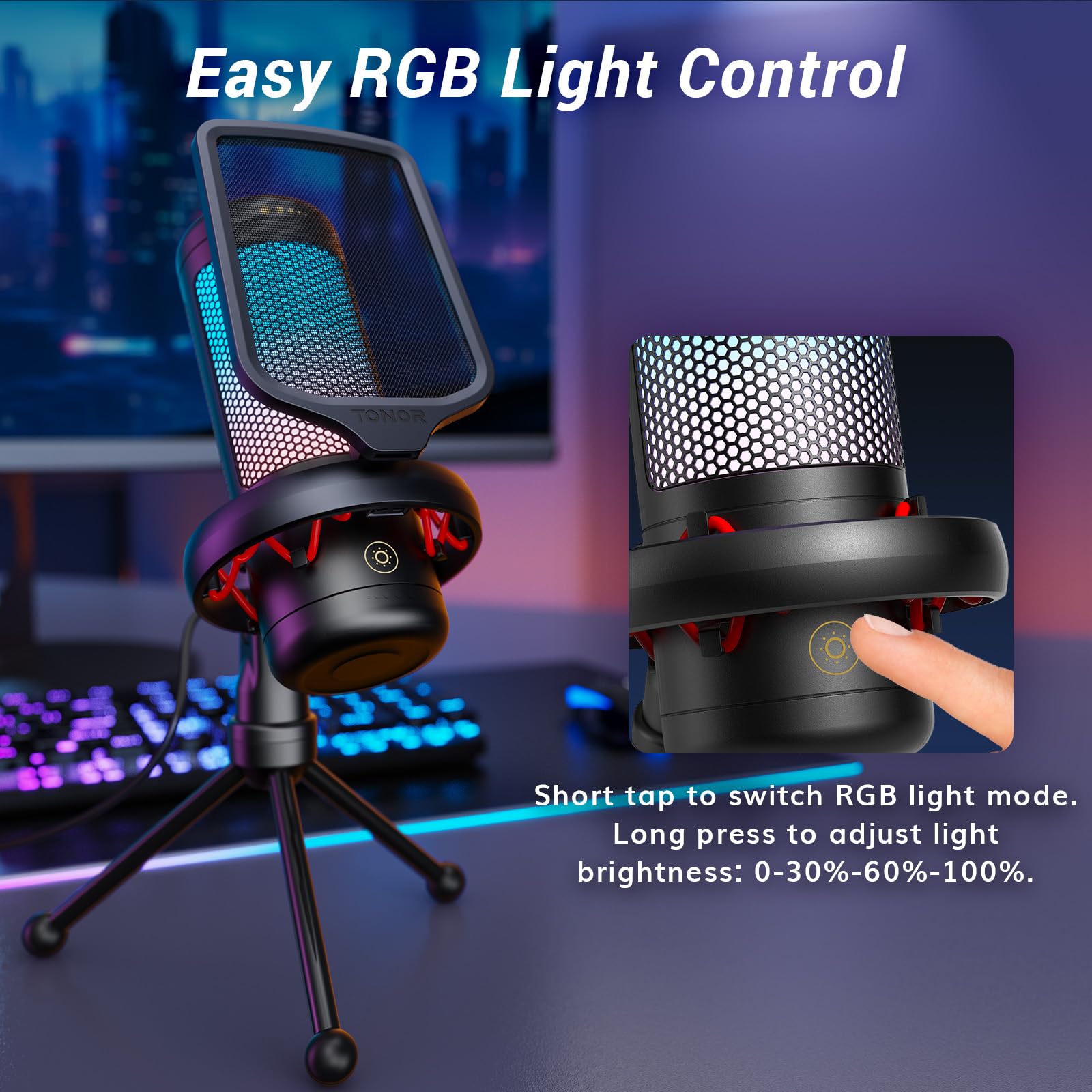 Amazon.com: TONOR Gaming Microphone Set, USB Condenser Mic for PC