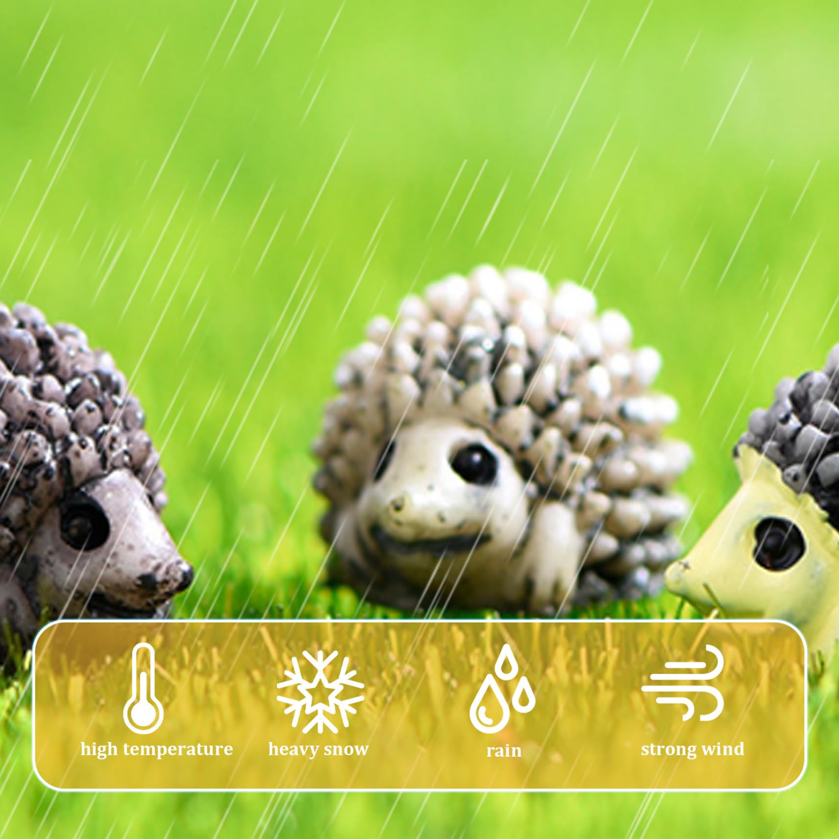 20pièces Figurines Miniatures Hérisson Décorations Pour