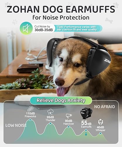 Miniatura 2 de ZOHAN DG02 Upgraded Dog Ear Muffs Noise Protection - Dog Headphones Noise Cancelling with No Plastic for Fireworks, Thunder