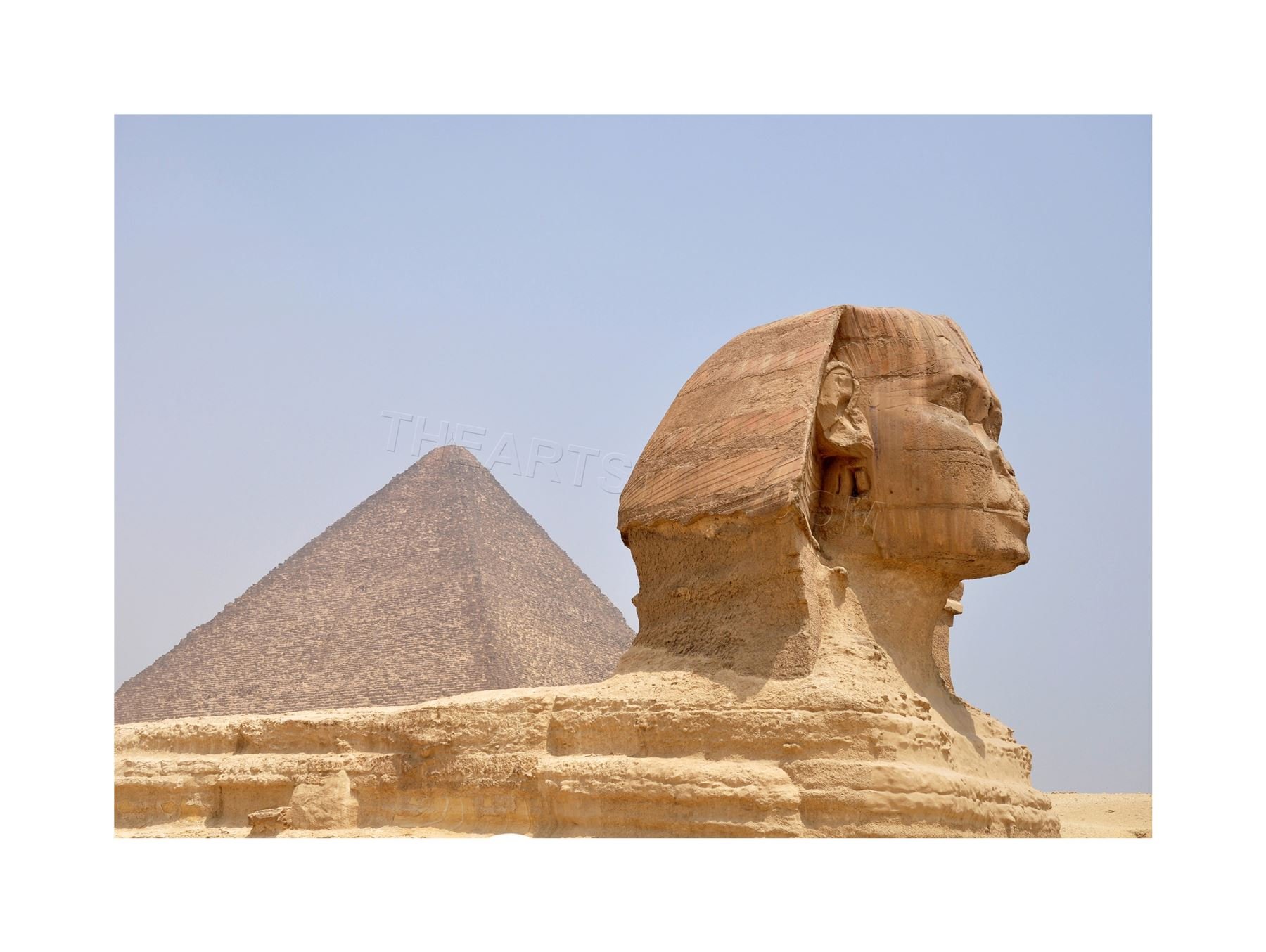 Wee Blue Coo Photo Landmark Monument Sphinx Pyramids Egypt Wall Art Print