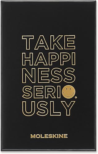 Miniatura 8 de Moleskine Cuaderno sonriente de edición limitada, tapa dura, grande (5 x 8.25 pulgadas), rayadoforrado, negro, 176 páginas
