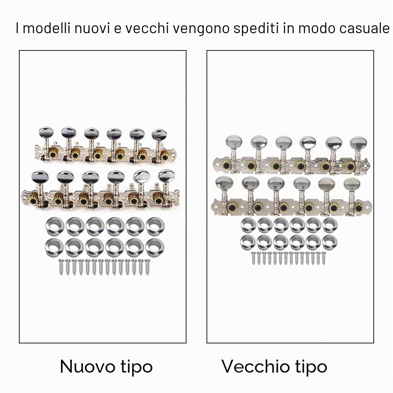 Chiave per Accordatura per Chitarra, Chitarra a 12 Corde per Accordatura in Metallo Chiavi per Meccaniche Set di Parti di Aggiornamento