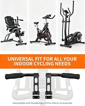 Handlebar Extenders for Indoor Exercise Bike (1 Pair) Great Handlebar Extension Accessory for Peloton Compatible with Bicycle Handlebar Grips & Includes Handlebar Grips