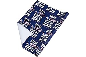 RUSPEPA Wrapping Paper Roll - Make America Great Again Navy Pattern Great...