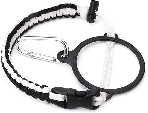 Miniatura 2 de HYDRO CELL Mango de paracaídas de boca ancha, correa con anillo de seguridad y mosquetón. Compatible con botellas de agua de acero inoxidable de 14,