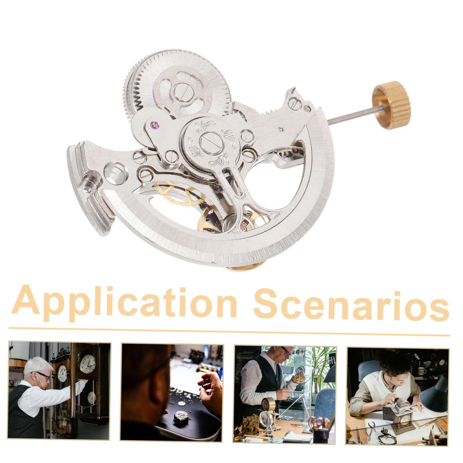 Healeved Mouvement Mécanique Précision Exceptionnelle Gravure de Fleur de Montre Automatique en Acier Argenté et Résistance à l'eau pour Projets Horlogers Professionnels