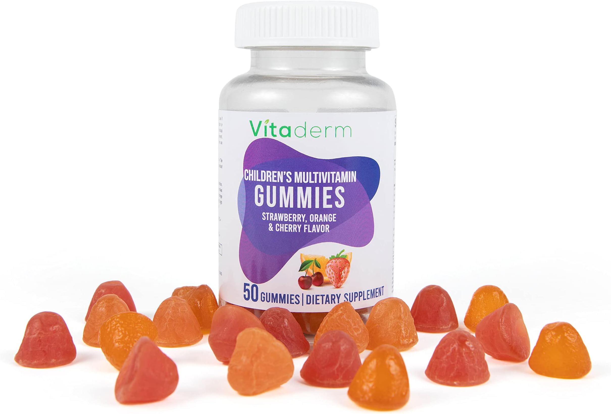 Children's One a Day Multivitamin Vitamin Gummies Immune Support Strawberry, Orange & Cherry Kosher, Vegan and Halal