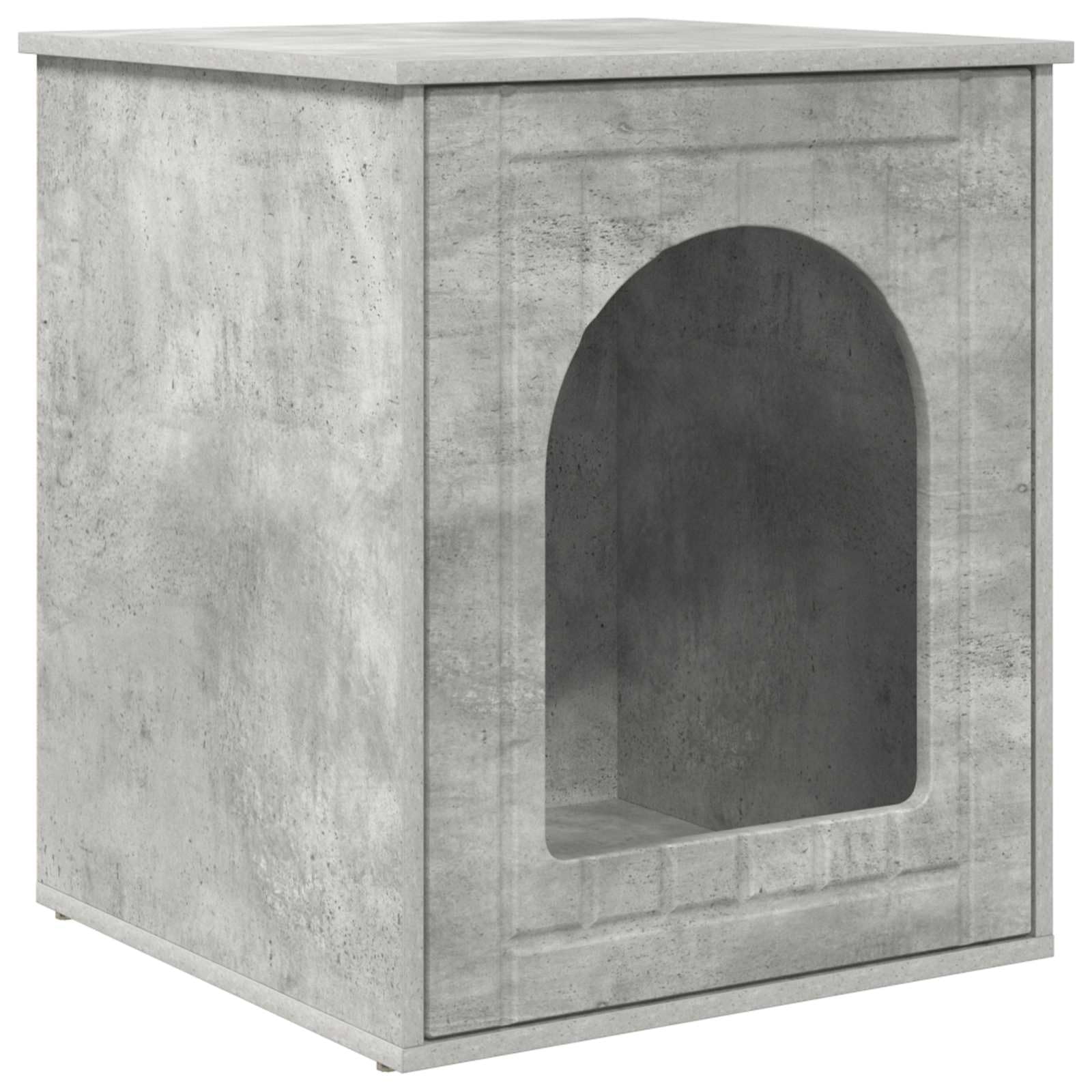 Maison pour chat moderne en bois aspect béton chic et design épuré