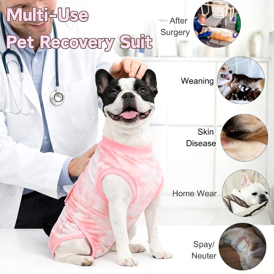 Dog Surgery Recovery Suit, E-Collar & Cone Alternative, Surgical Onesie for Dogs Female Male After Spayed Neutered, Soft Body Suits Post Spay Neuter, Large Pet Anti Licking Abdominal Wounds Onsie, XXL