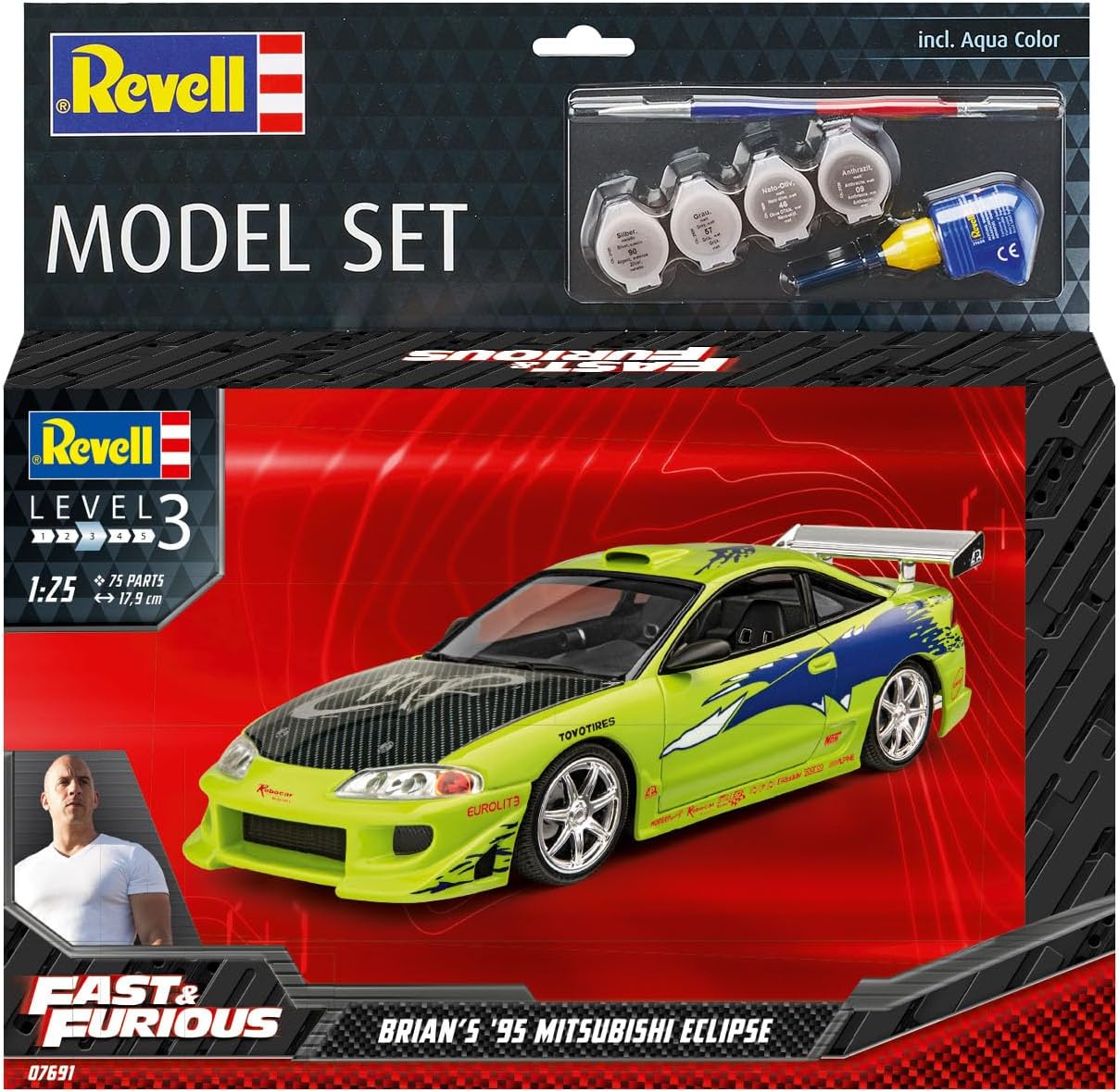 Revell AG (Germany) 67691 Model Set Fast & Furious Brian's 1995 Mitsubishi Eclipse Colourless