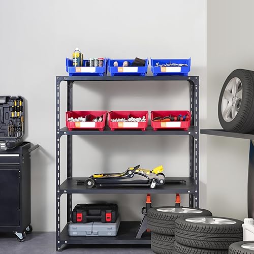 Miniatura 8 de VEVOR Paquete de 6 contenedores apilables de plástico (11 x 11 x 5 pulgadas), contenedores organizadores de almacenamiento colgantes, contenedores