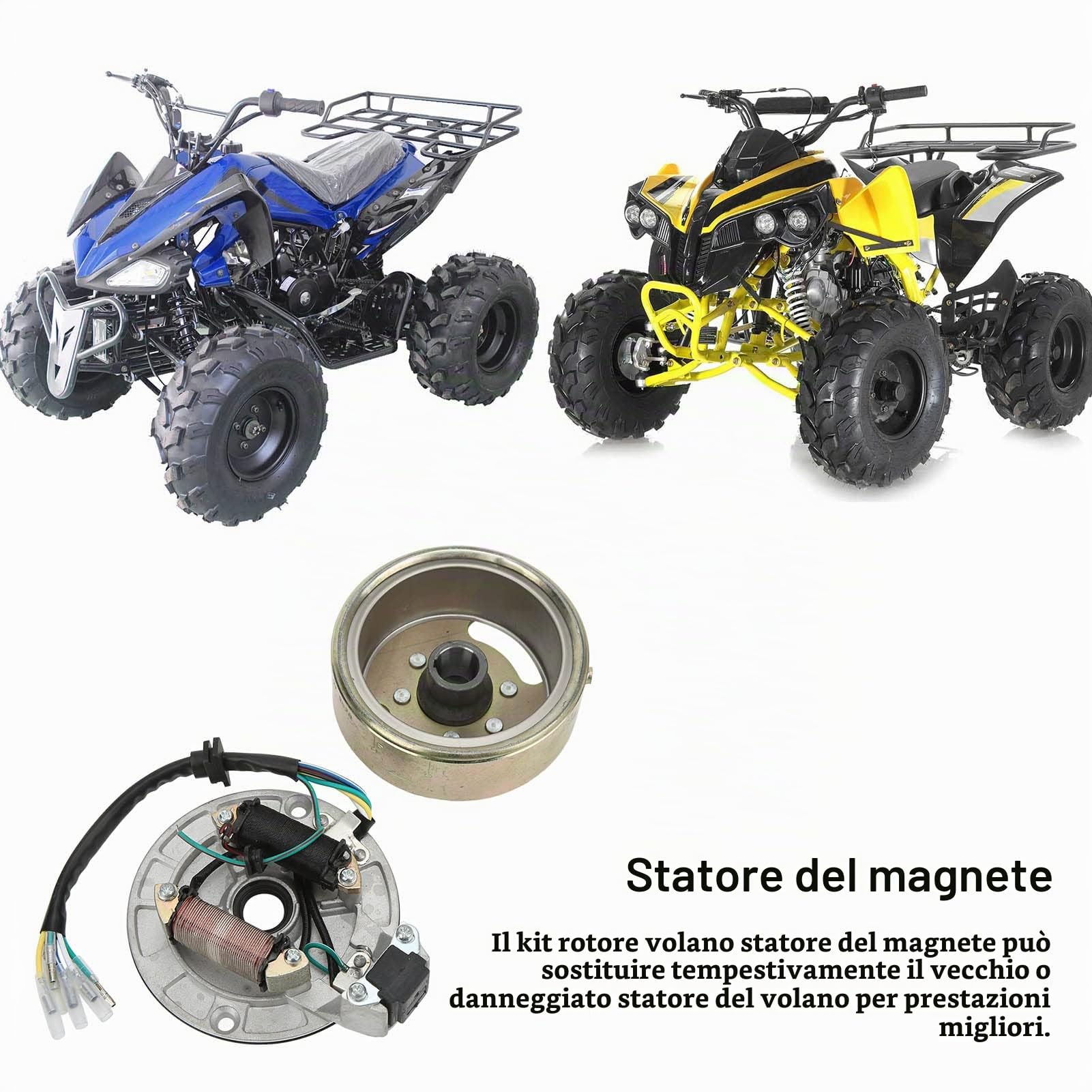 Akozon Magneto Statore Rotore Kit Rame Alluminio Start Motore Magneto Statore Piastra Magneto per 90 110 125 140 Start Motore Pit PRO Pit Bike