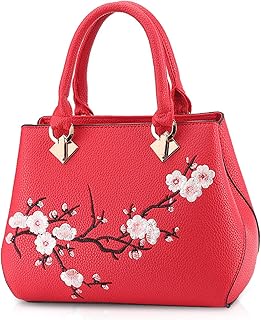 Moda Casuale Elegante Donna Borse a Mano Borse a Spalla Borse a Tracolla Borse Commuter Tote Impermeabile Durevole Morbido PU Vino Rosso