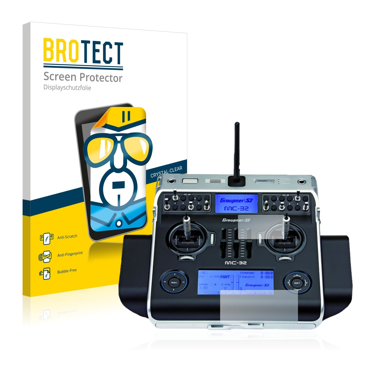 brotect Pellicola Protettiva Vetro per Graupner MZ-32 (3.Gen