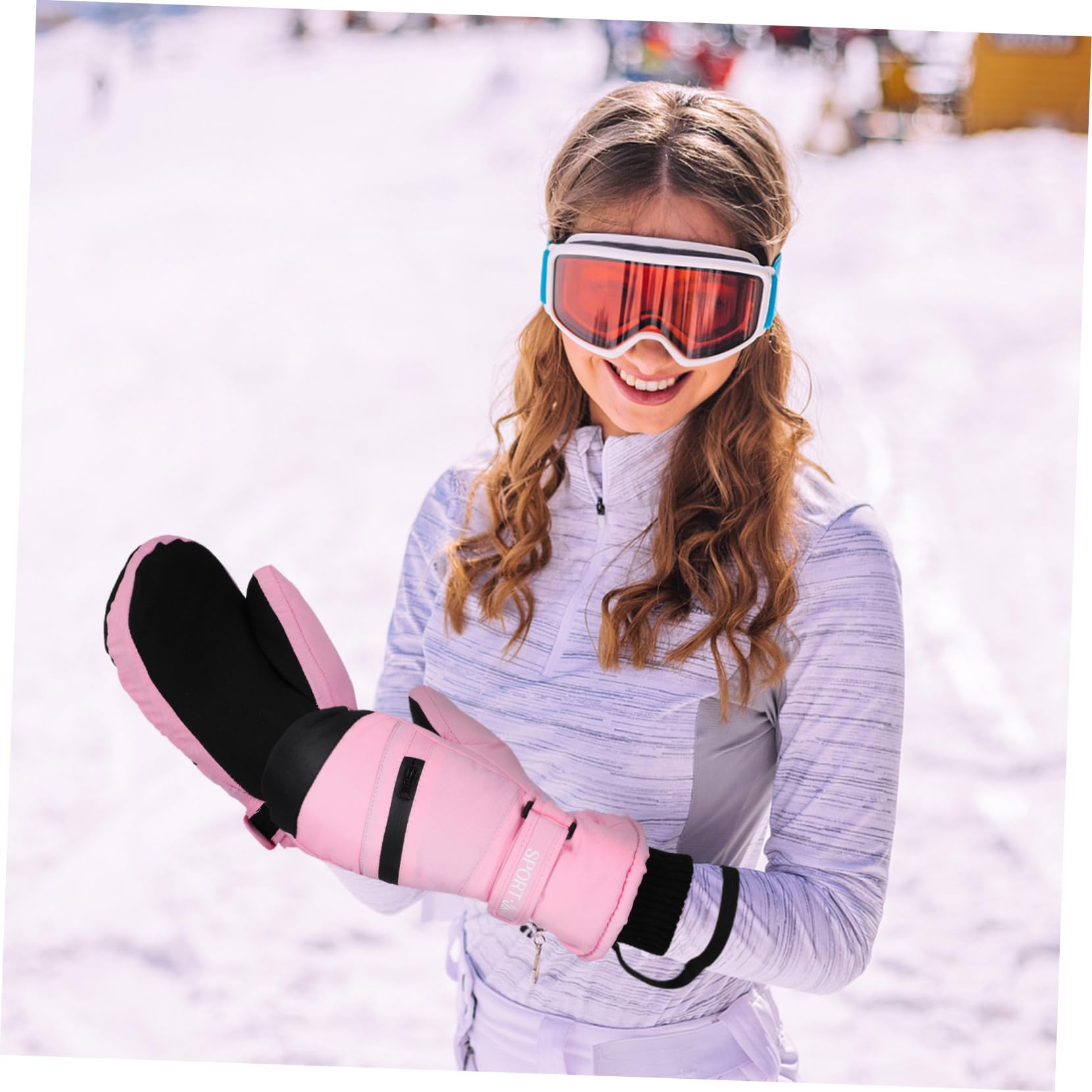 Toddmomy de Ski Imperméables et Coupe-vent pour Hommes et Femmes Thermiques Chauds Écran Tactile Résistants à Eau pour Activités Hivernales Extérieur