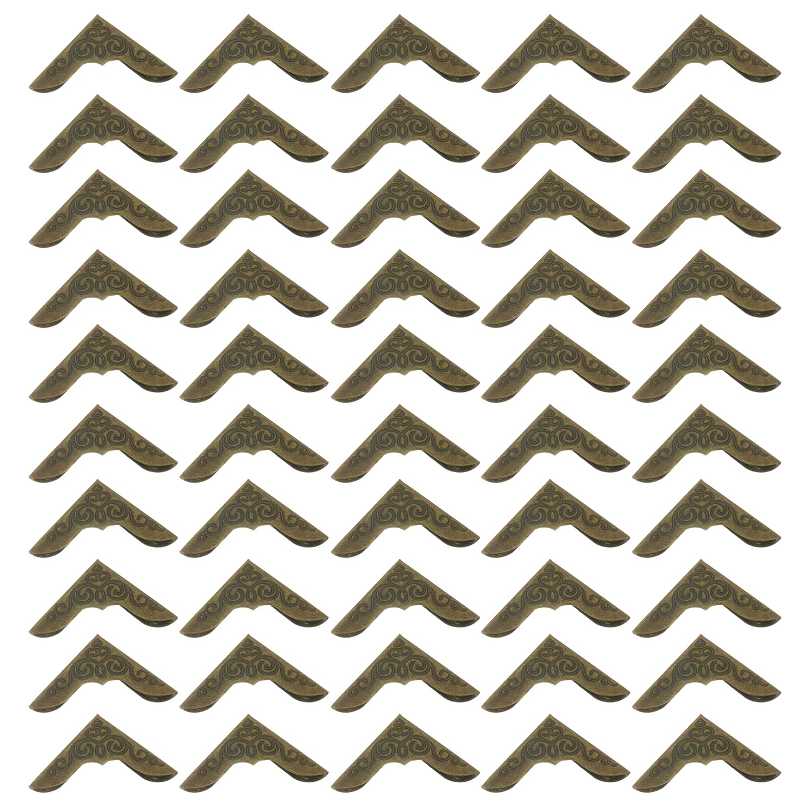 PATIKIL 23mm Metal Book Corners,100pcs Photo Corners Book Corners Protector Retro Metal Decorative for Crafting Scrapbook Photo Album Book Binding,Bronze