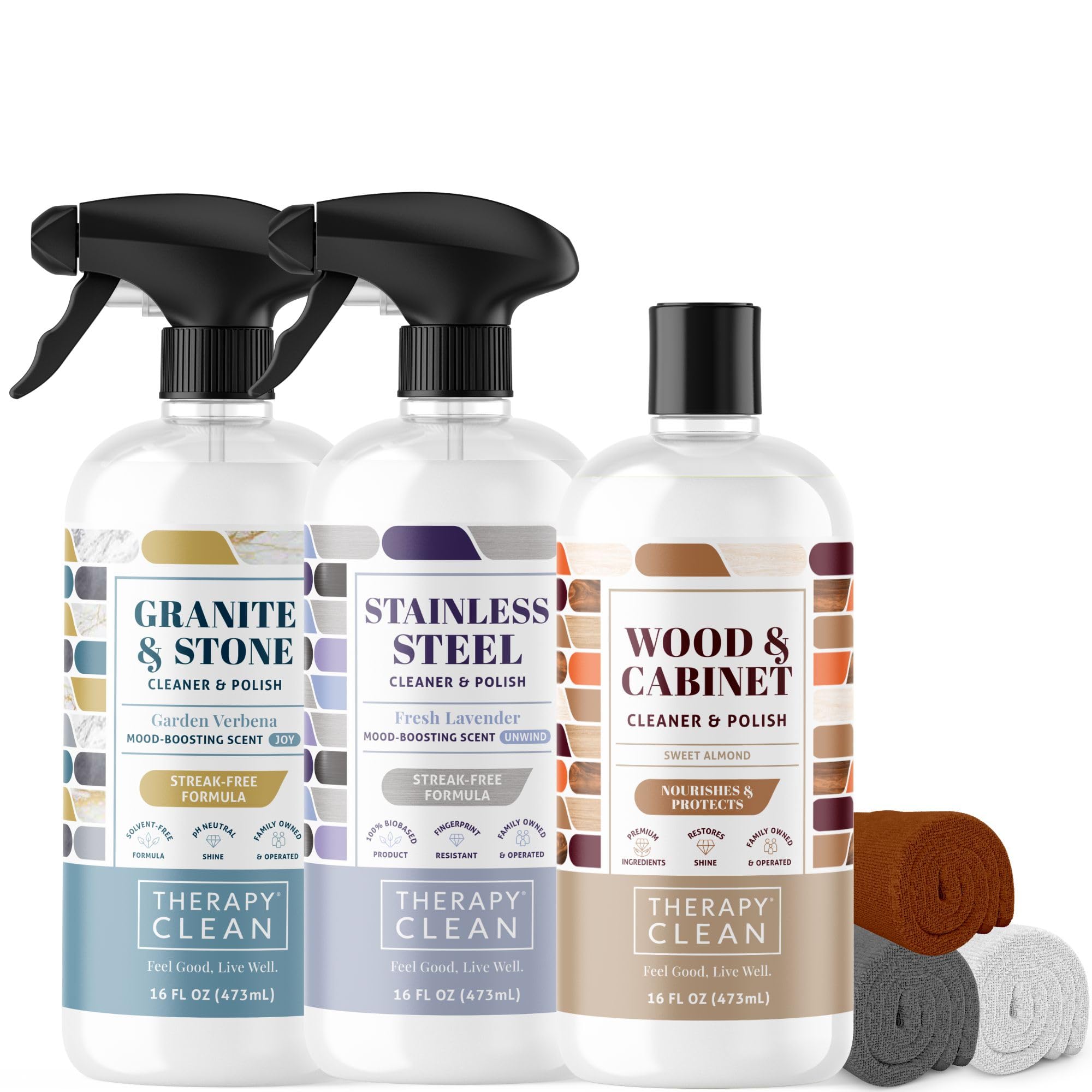 Amazon.com: Therapy Clean Stainless Steel & Wood Cleaner Kit