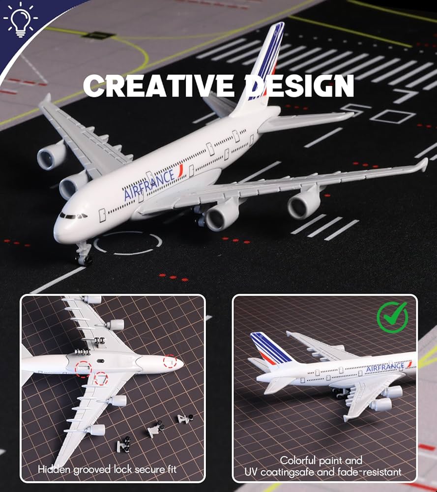 Amazon.com: QIYUMOKE 1/400 for Air France A380 Airplane Model (6