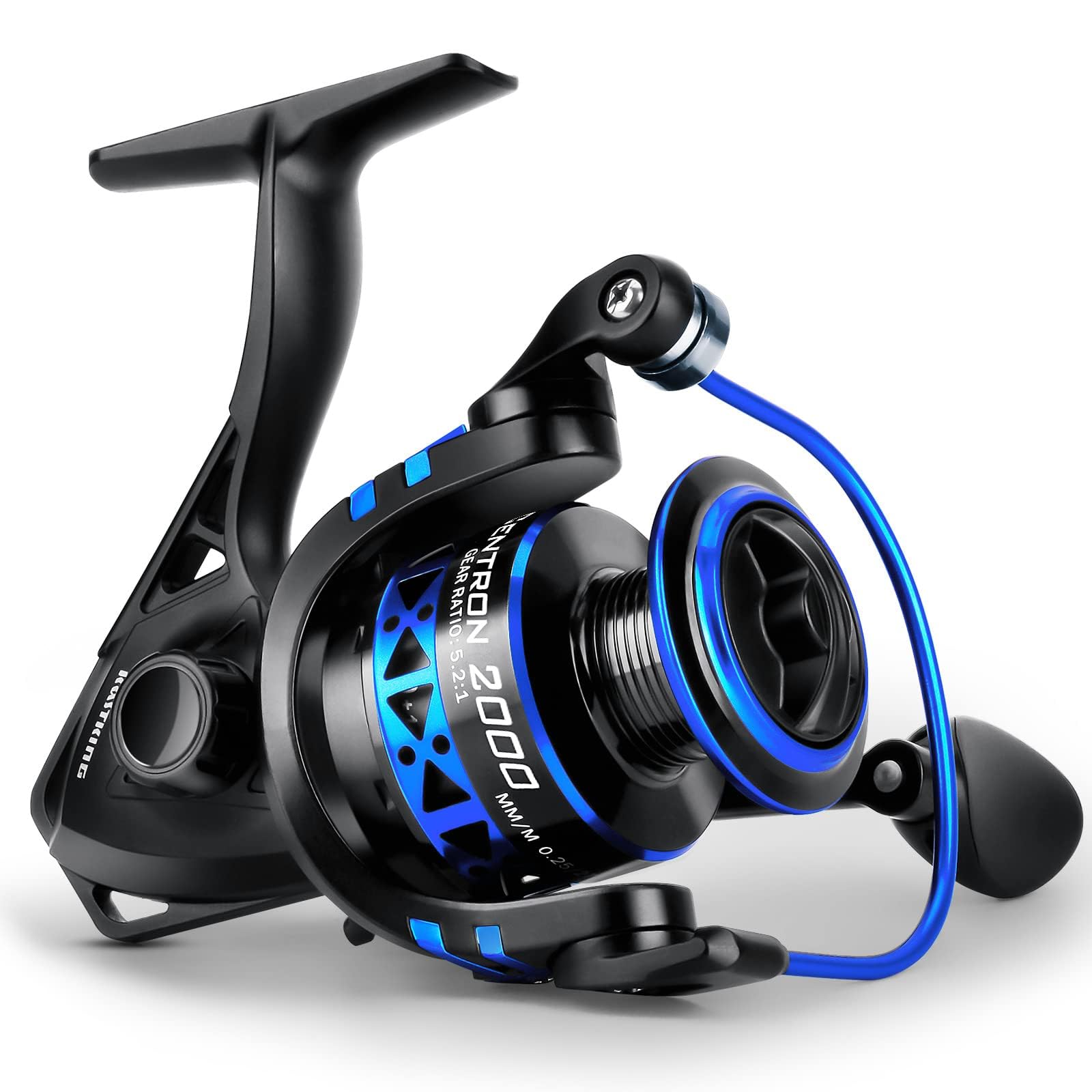 KastKing Centron & Centron Lite Spinning Reels, Size 500 is Perfect for Ice Fishing, Up to 17.5 Max Drag, 5.2:1 Gear Ratio, Ultra Smooth Powerful, CNC Aluminum Spool, 9+1 BB Light Weight