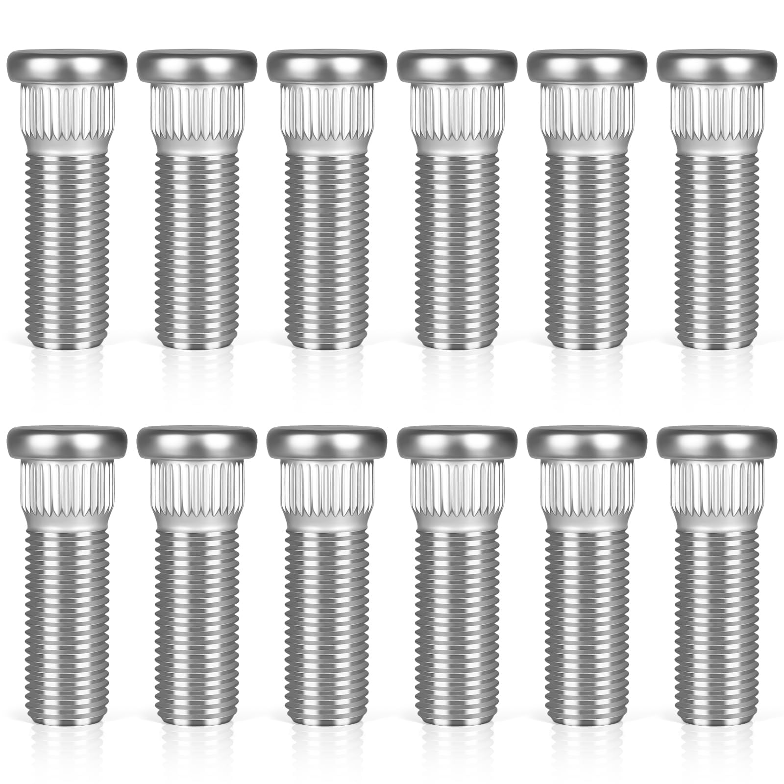 12Pcs Wheel Studs M14x1.5 Compatible with Chevy, GMC, Cadillac & Hummer - Silverado Tahoe Express Avalanche Suburban Sierra Yukon Lug Bolts Replace OE 11588810 15037207