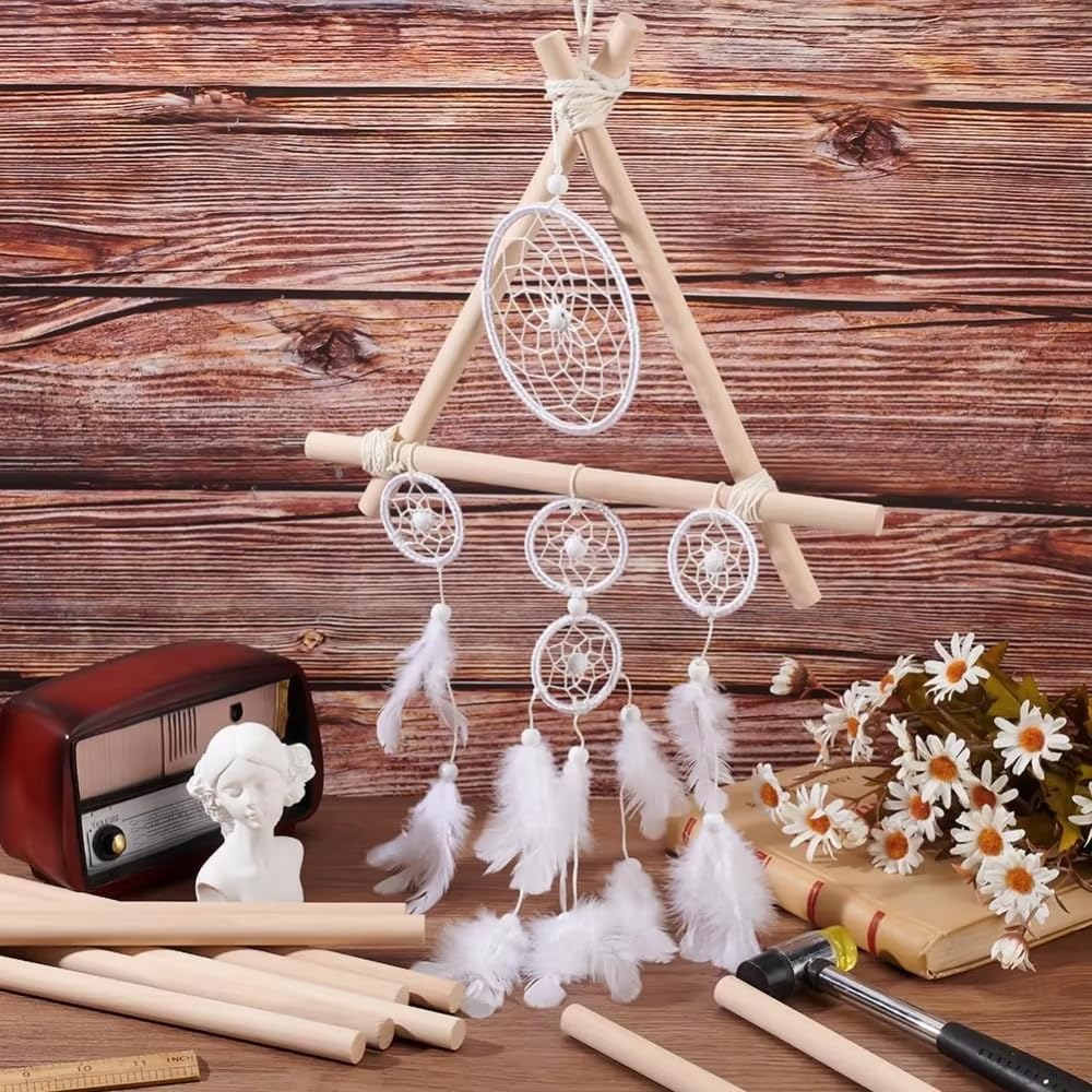 10 Bastoncini Legno Faggio 1.2x30cm - Per Lavoretti Fai Da Te, Non Finiti, Naturali - Foto 4