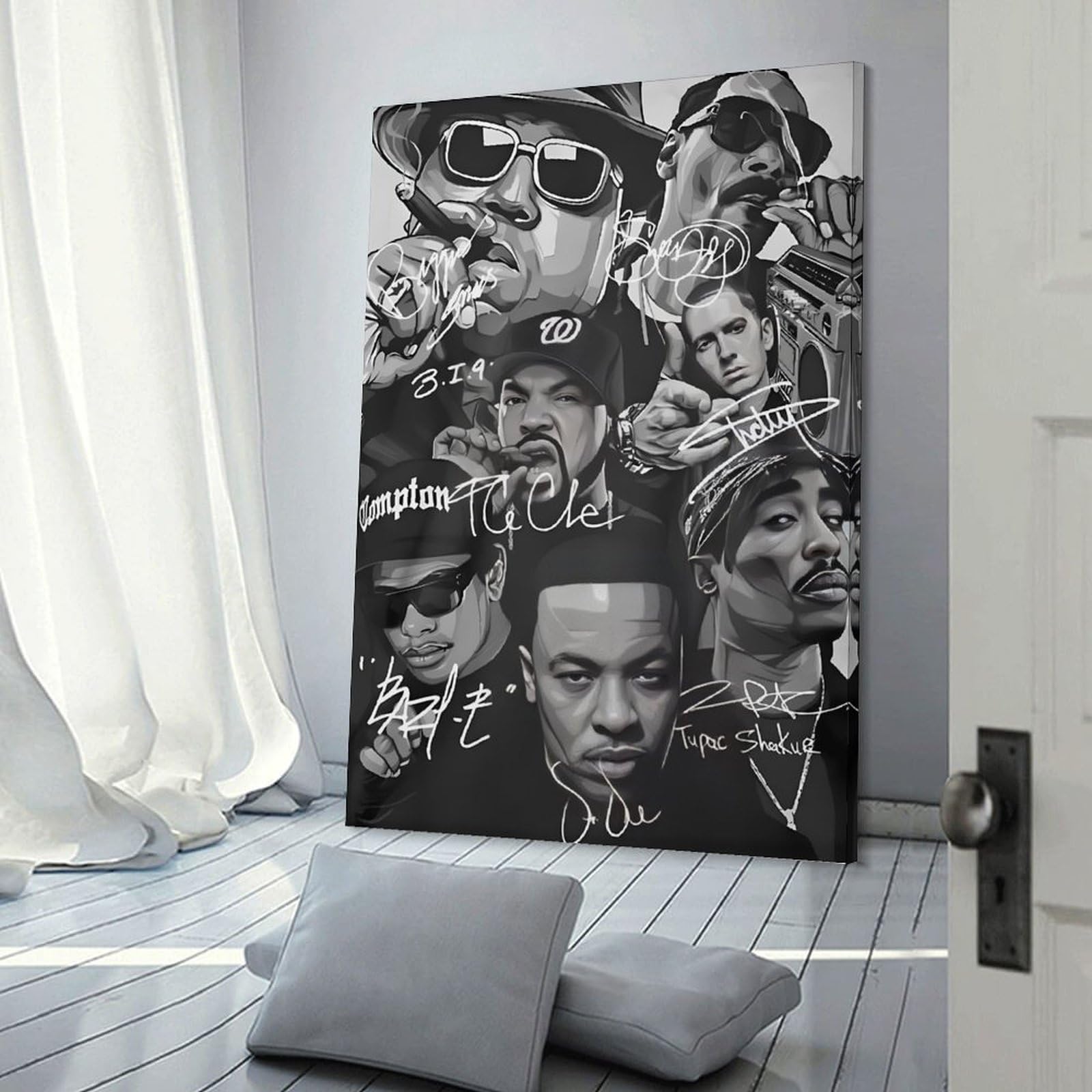 Poster con stampa artistica da parete, motivo: cantante rap, hip hop, tutte le stelle, decorazione per la casa, poster 40 x 60 cm