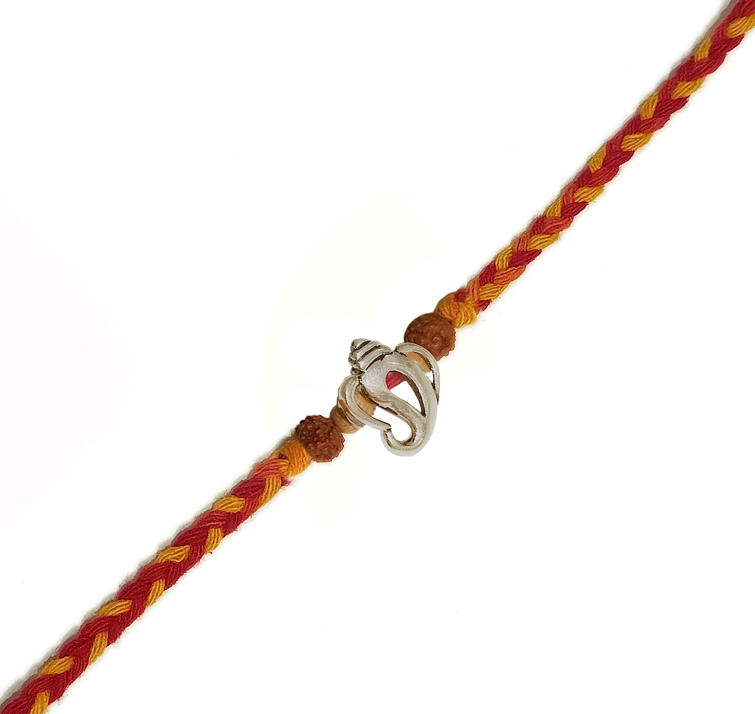 Northland Rudraksha Ganesha Silver Rakhi with Roli Chawal and Happy Rakhi Greeting Card for Brother Bro Bhaiya Bhai Men | 925 Sterling Silver Rakhi | Sterling Silver Rakhi | Silver Rakhi for Brother (B0CBRZSW4G) Amazon Price History, Amazon Price Tracker