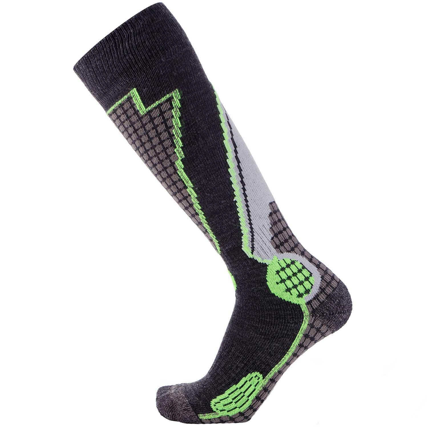 Pure Athlete High Performance Wool Ski Socks - Thermal Warm Merino Wool OTC Sock, Men Women