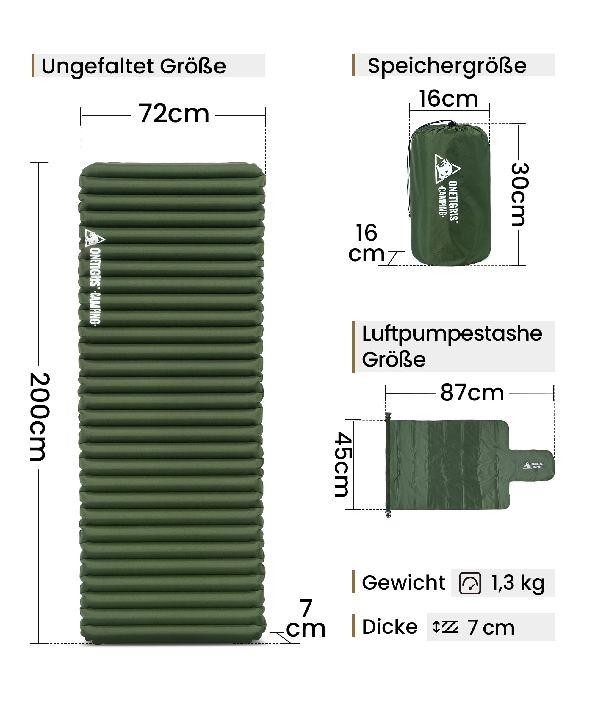 Matelas Gonflable Avec Pompe Intégrée Pour 1 Personne - Autogonflant - Portable