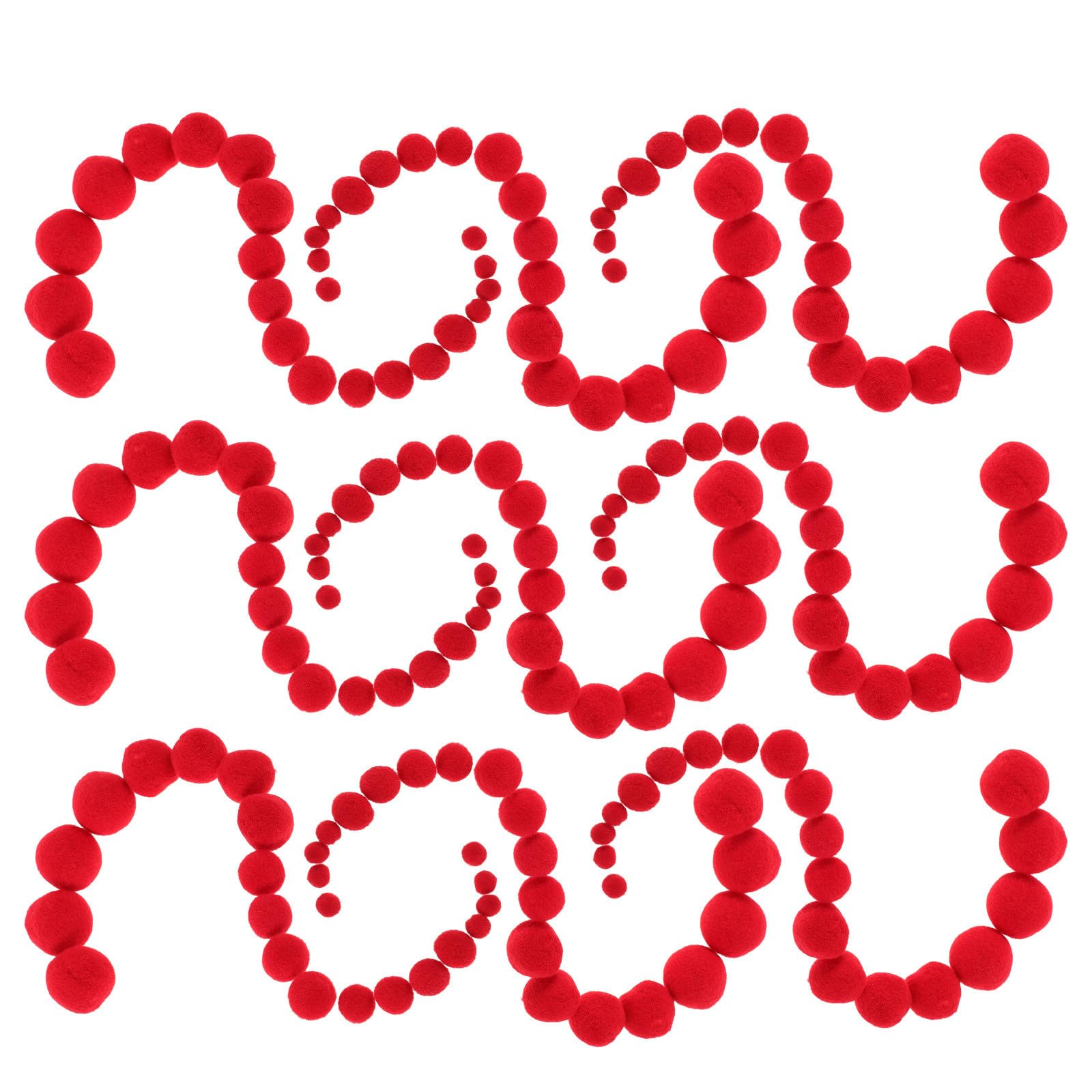 WRITWAA 500 Stück Rote Kleiner Pompons aus Polyester 10-30mm für Kreative Bastelprojekte und Schulaktivitäten Flauschige Weiche Bälle zur Dekoration und Selbstgemacht Handarbeit