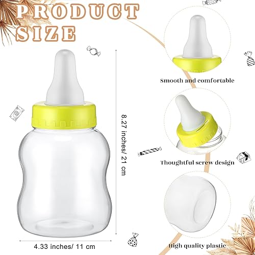 Miniatura 3 de Roowest 62 piezas de juegos de baby shower Adivina cuántos dulces están en el frasco, 50 pequeños juegos de adivinanzas, 10 lápices HB y botella de