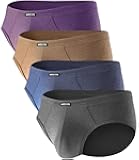 Men's Tagless Briefs Coverd Waistband Comfort Soft Underwear with Contour Pouch Breathable Underpants, Multipacks