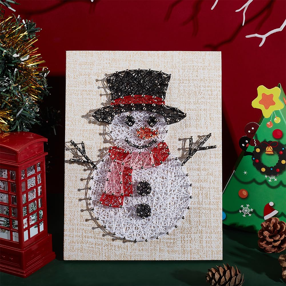 WEBEEDY Kit artistico con pupazzo di neve per adulti e principianti, include tutti gli accessori necessari, kit fai da te per decorazioni natalizie, progetti fai da te per adulti, progetti artistici