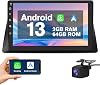 Android Car Radio Stereo for Honda Accord 2008 2009 2010 2011 2012 2013 Wireless CarPlay Andriod Auto 2G64G with SWC WiFi GPS Navigation DSP BT FM with Backup Camera