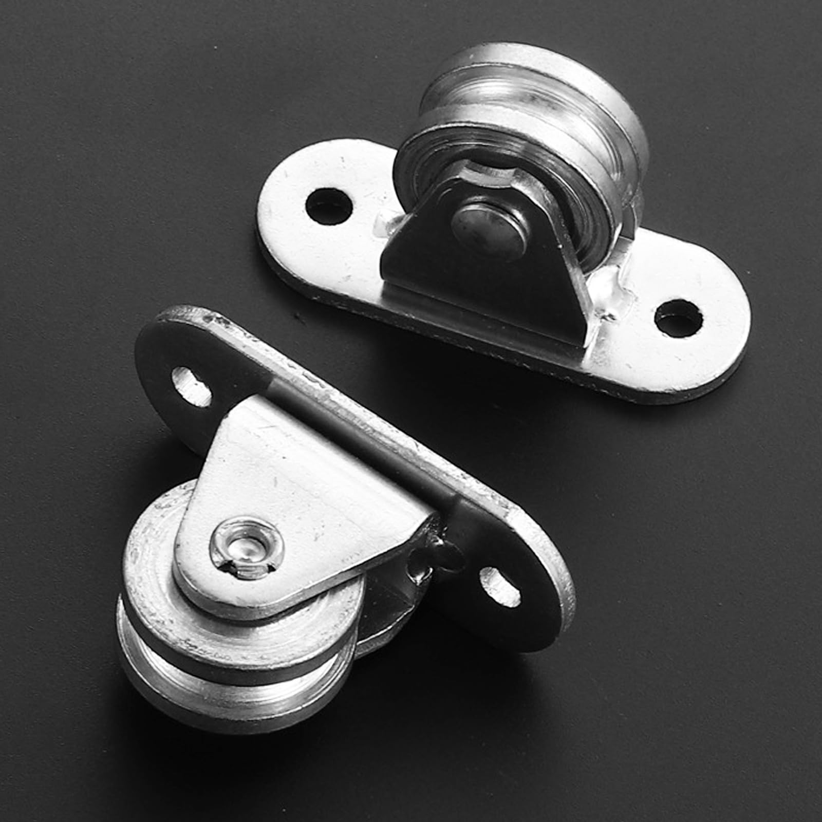 Lot De 12 Poulies Pour Cordes, Poulies ⌀25mm Petite Poulie Métallique Poulie à Corde Avec Vis De Fixation Pour Cordes Pour Tentes Cordes à Linge Auvents Auvents De Serre