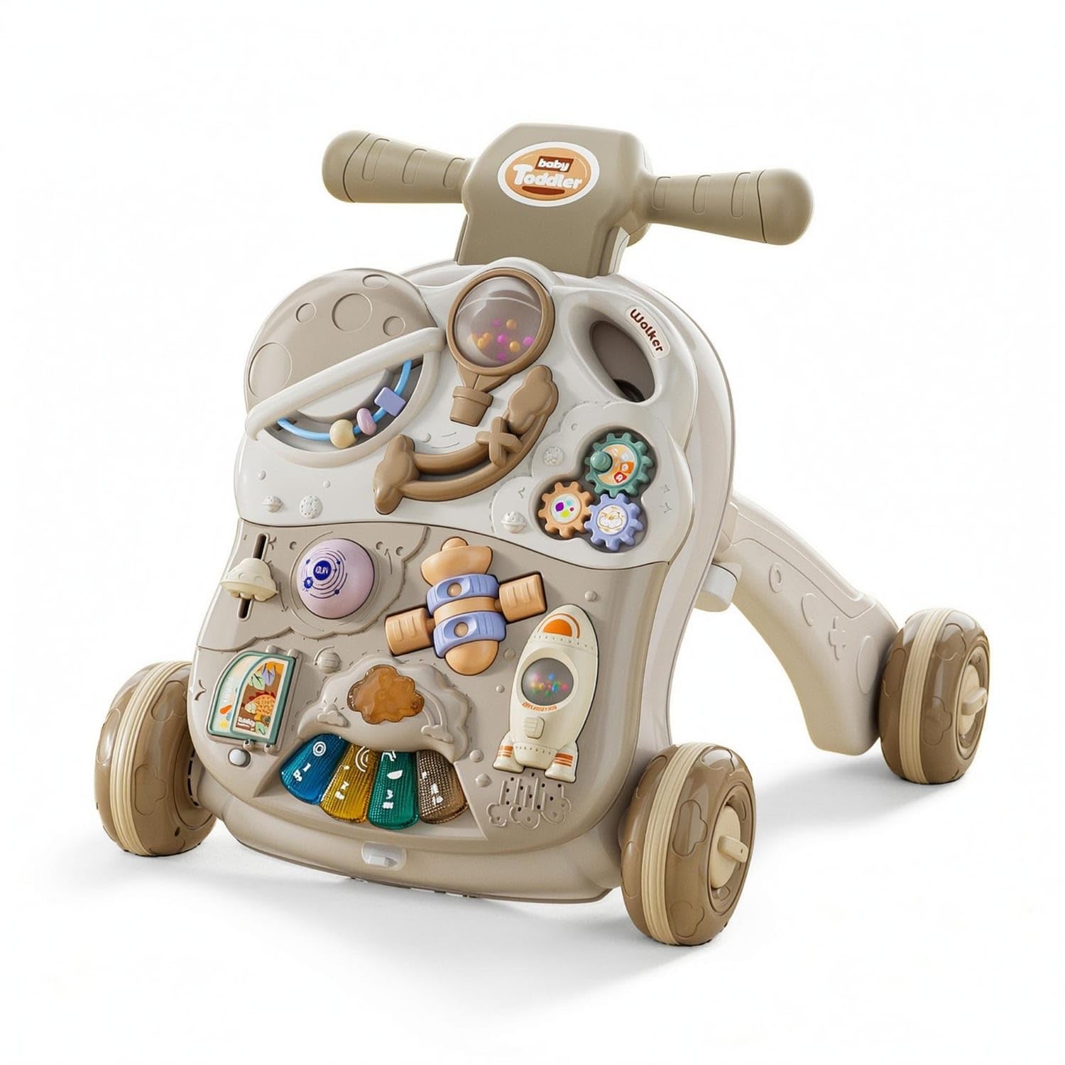 Adjustable-Speed Baby Learning Stroller Four-Wheel Base Push Stroller Toy Triangular Support Walking Guide Molded Details for Young Children, 3-in-1 Rechargeable|Walkers|Baby-image-19