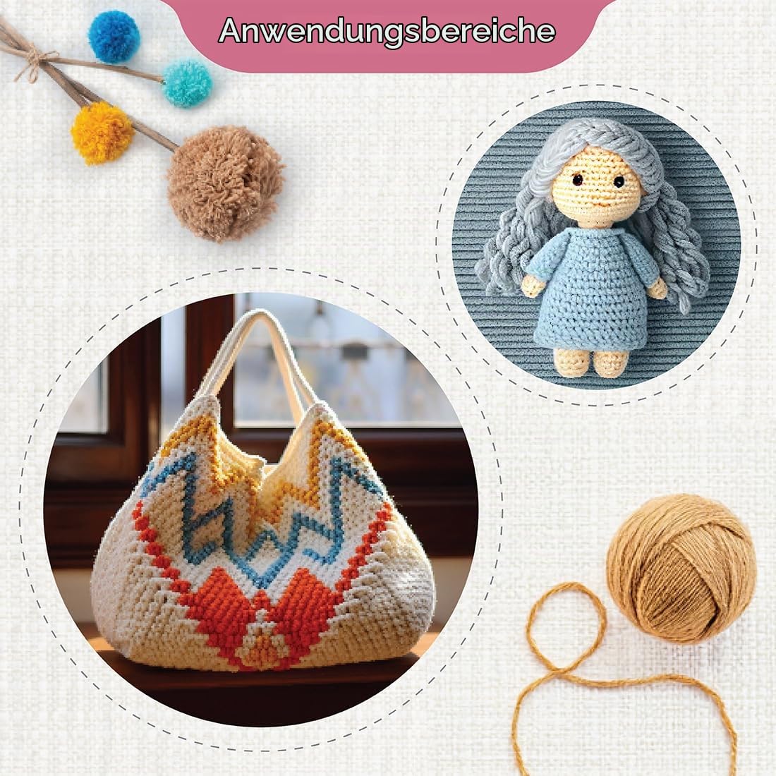 KnitPro Deluxe-Geschenkset – Symfonie Rose Häkelnadeln (3,50–8,00 mm), Rotbraun