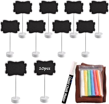 Food Labels for Party Buffet, Wood Mini Chalkboards Signs for Food