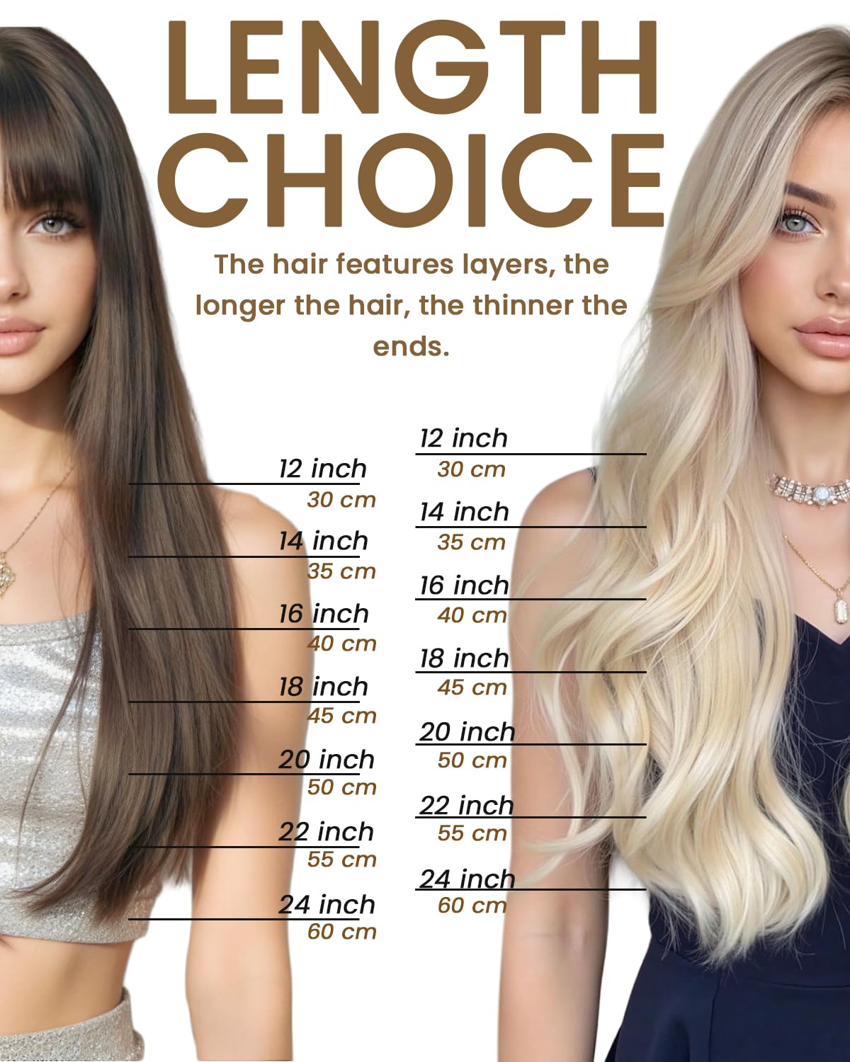 Hetto Extension Cheveux Naturel Clip Balayage Marron Foncé Extension Clip Cheveux Naturel Blond Caramel Invisible Humain Remy Lisse Légère et Confortable Usage Quotidien 30cm 80g 5pcs #4/27/4
