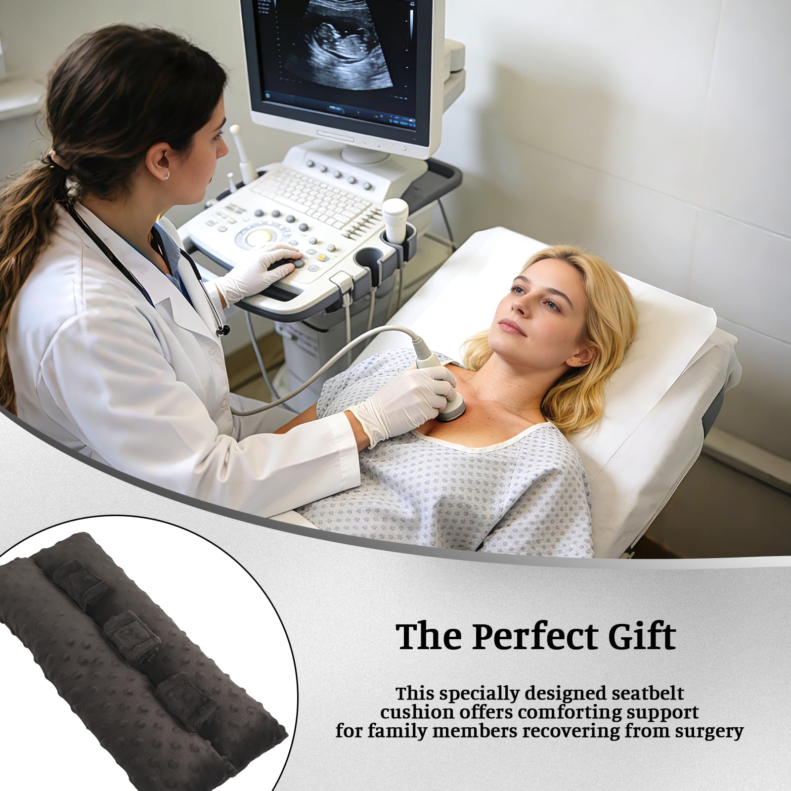 Hysterectomy Pillow Soft: Mastectomy Pillow Hysterectomy Recovery Must haves Car Seatbelt Pillow Cushion Support for C-section Recovery Cervical Cancer Uterine Abdominal Post Surgery — view 6