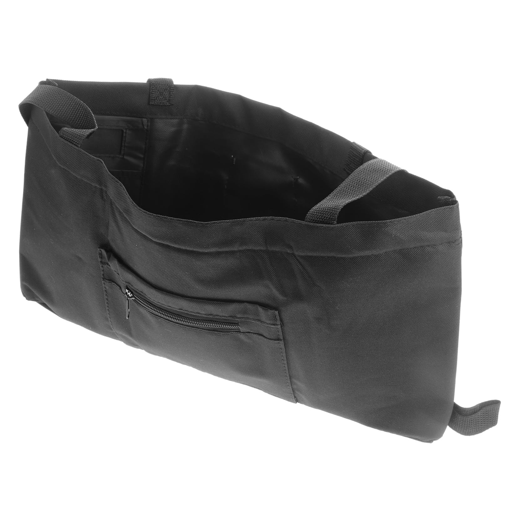 Bolsa Colgante para Andador Negra de Gran Capacidad en Tela Oxford | Ligera y Portátil, Diseño de Almacenamiento para Exteriores y Compras, Ayuda a Llevar Objetos Orden
