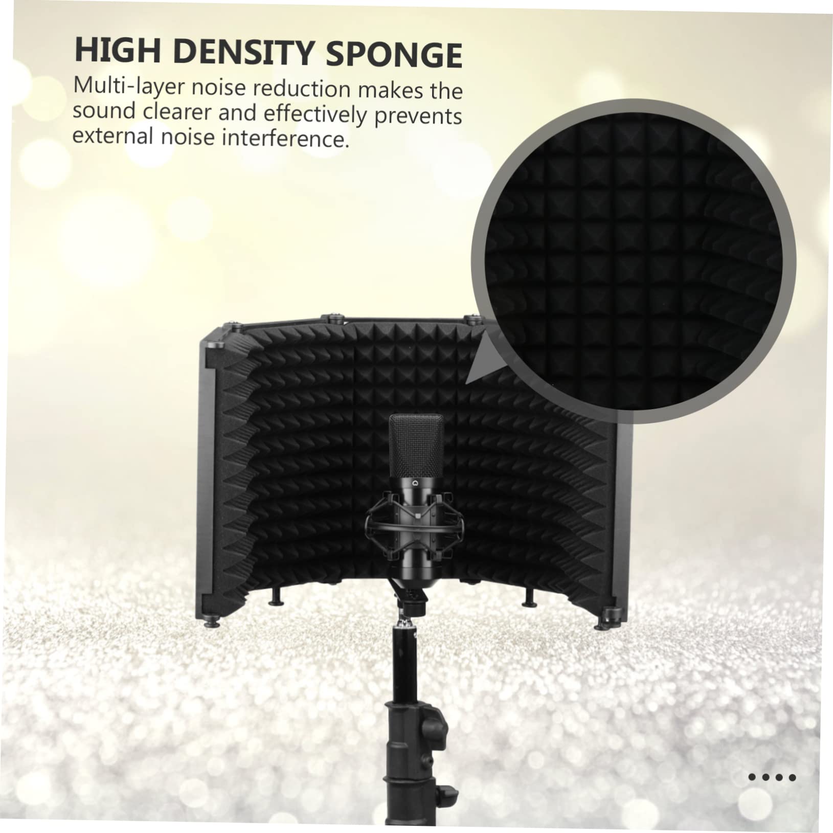 TOYANDONA 1stk Mikrofon-windschutz Mikrofonzubehör Mikrofonfilter Lärmschutzabdeckung Pfeifenvogelspielzeug Mikrofon-pop-filter Schallabsorbierend Stimmschild Aluminiumlegierung Black
