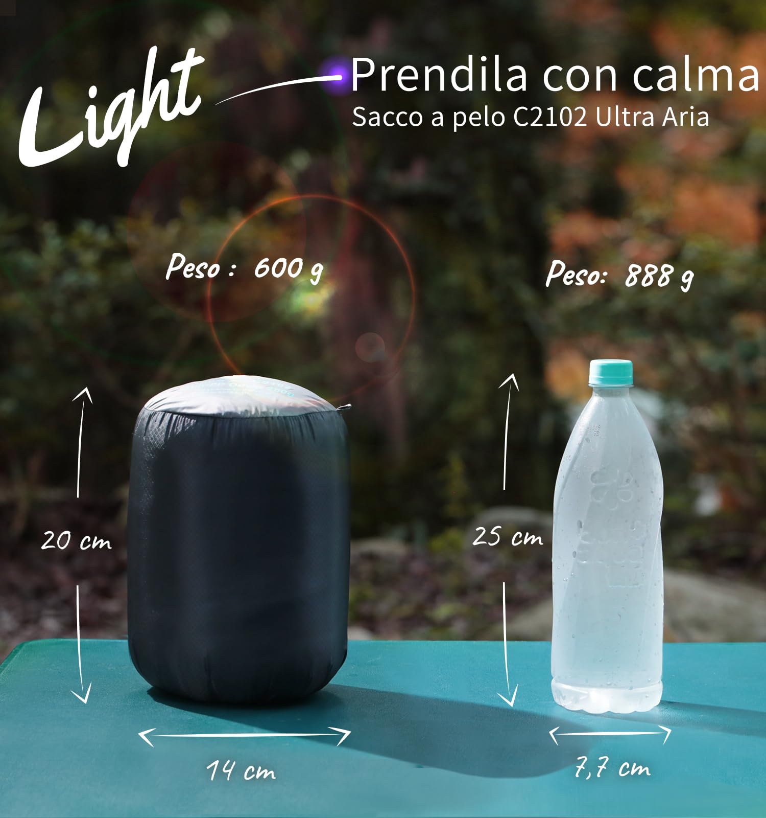 Litume Sacco a pelo Mummia Ultra Leggero in Piuma D'oca, 700 Fill Power, Sacco per 3 Stagioni, Ultra Leggero, Compatto e Portatile, per Escursionismo, Viaggi, Campeggio, Zaino, Adulti
