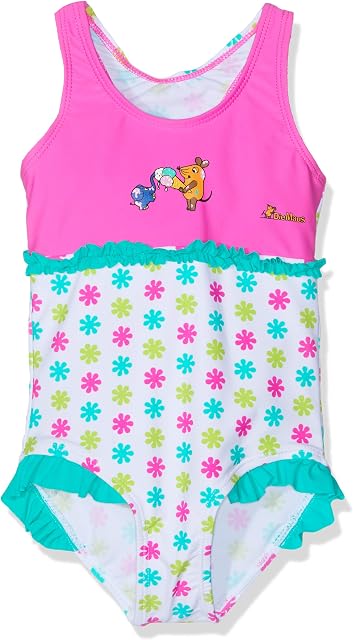 Playshoes Strój kąpielowy jednoczęściowy Uniseks - dzieci Uv-schutz Badeanzug die Maus Blumen (1 w zestawie)