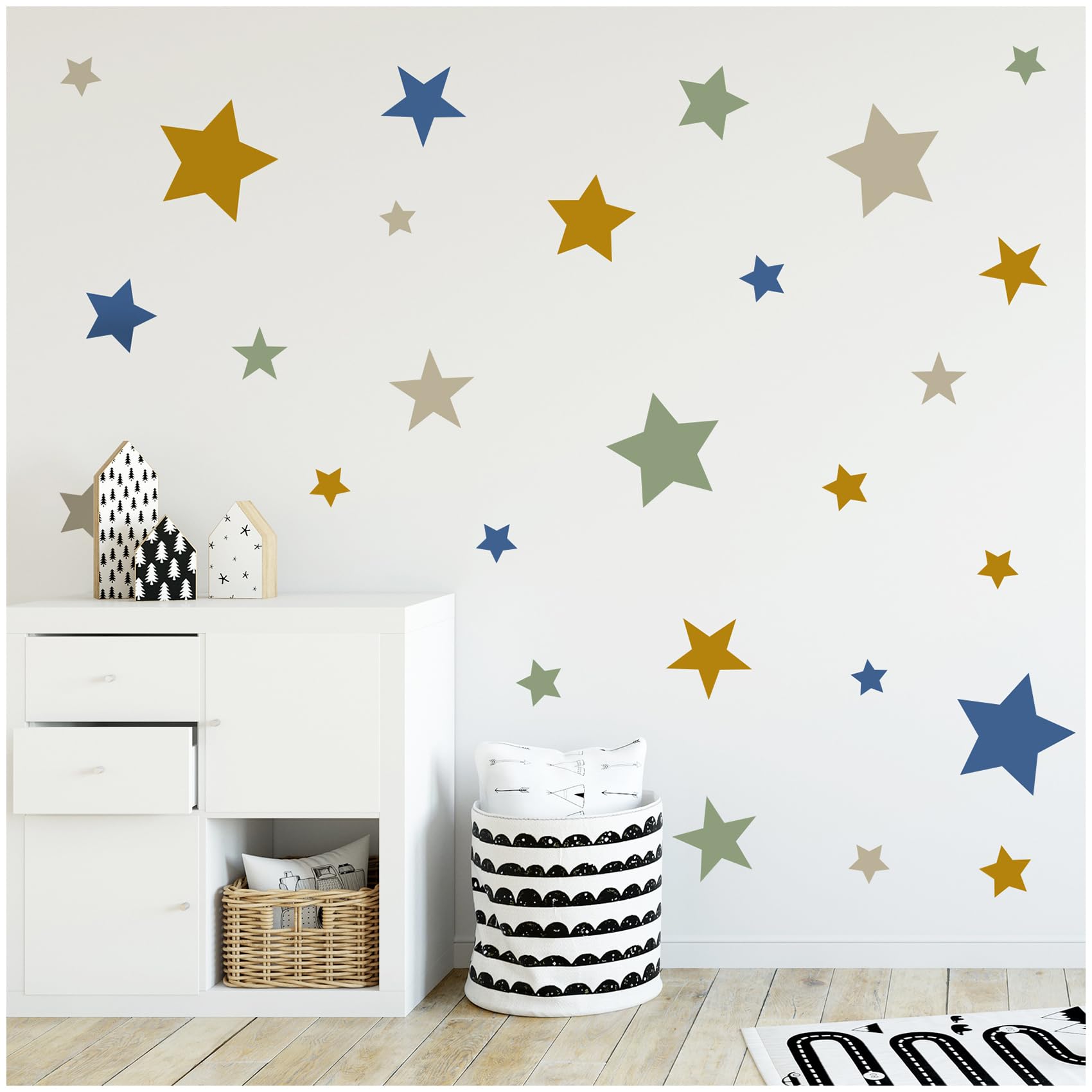 Set Di 71 Adesivi Murali A Forma Di Stella – 3 Dimensioni E Colori Opachi – Per Decorare Camerette E Spazi Gioco - 5