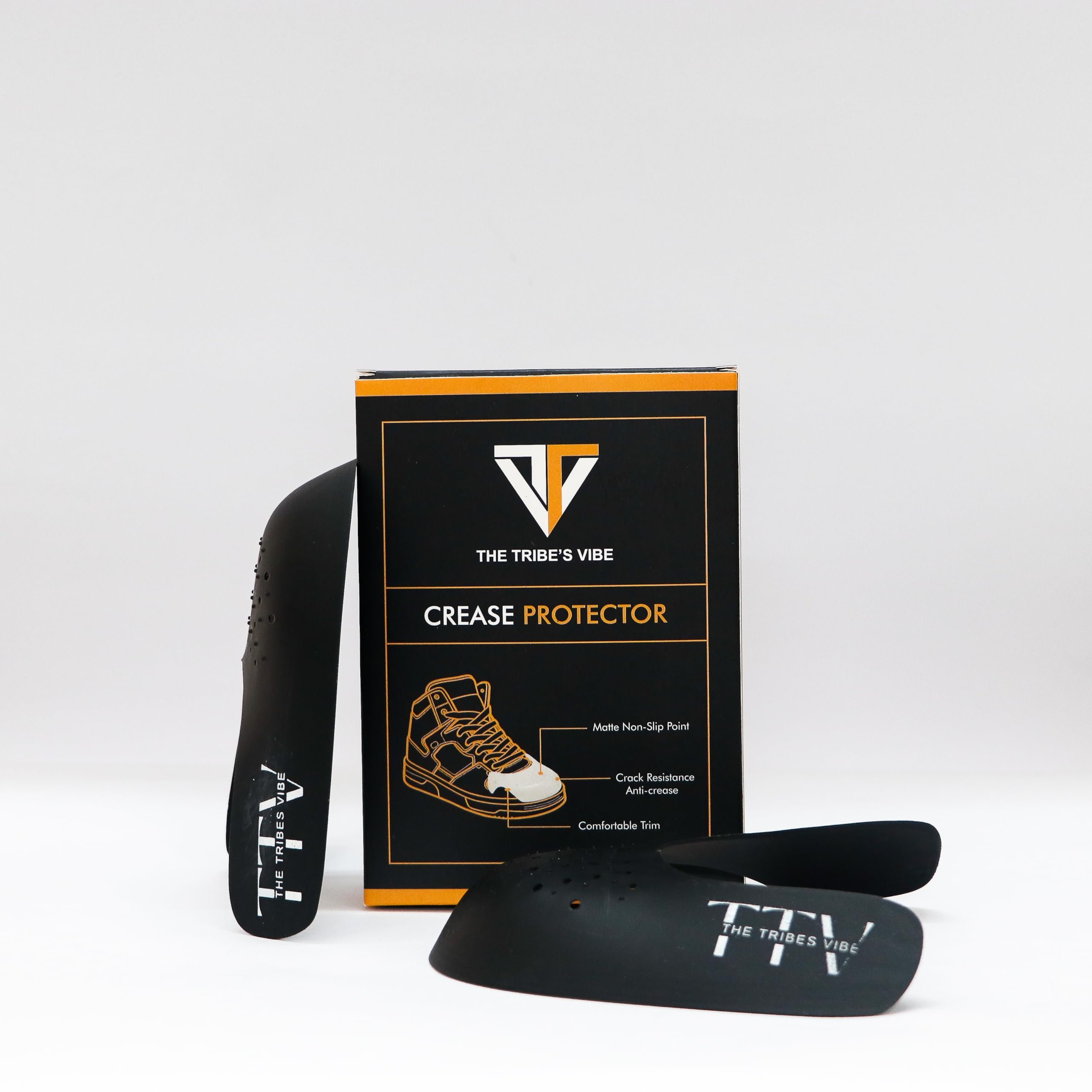The Tribes Vibe Sneaker Crease Protector | Breathable Anti-Wrinkle Shield with Vented Design | Lightweight, Washable & Reusable | Crease Free Sneakers | For Men & Women. 1