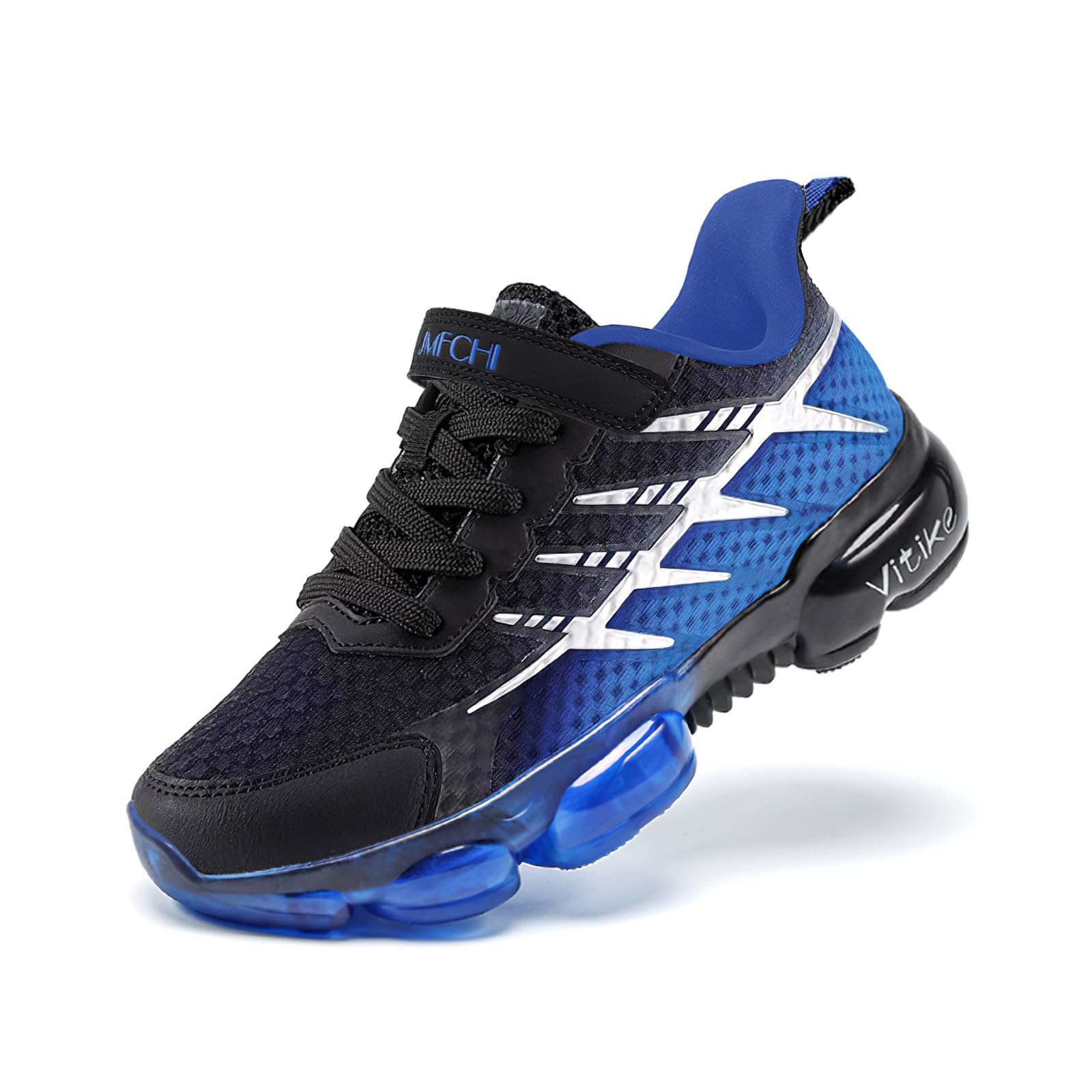 JMFCHI Boys Girls Kids' Sneakers Knitted Mesh Sports Shoes Breathable Lightweight Running Shoes for Kids Fashion Athletic Casual Shoes 4 Big Kid White 8267