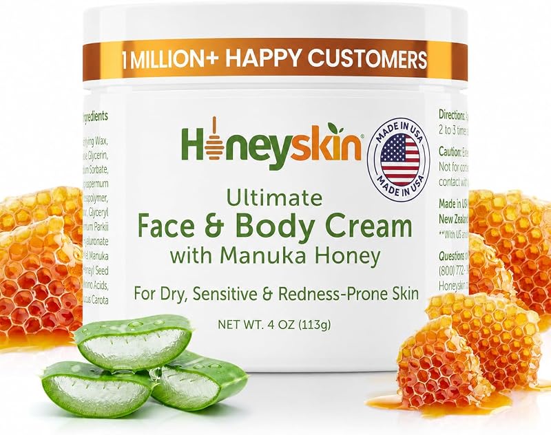Creme hidratante facial e corporal Honeyskin com mel de Manuka, 113 g