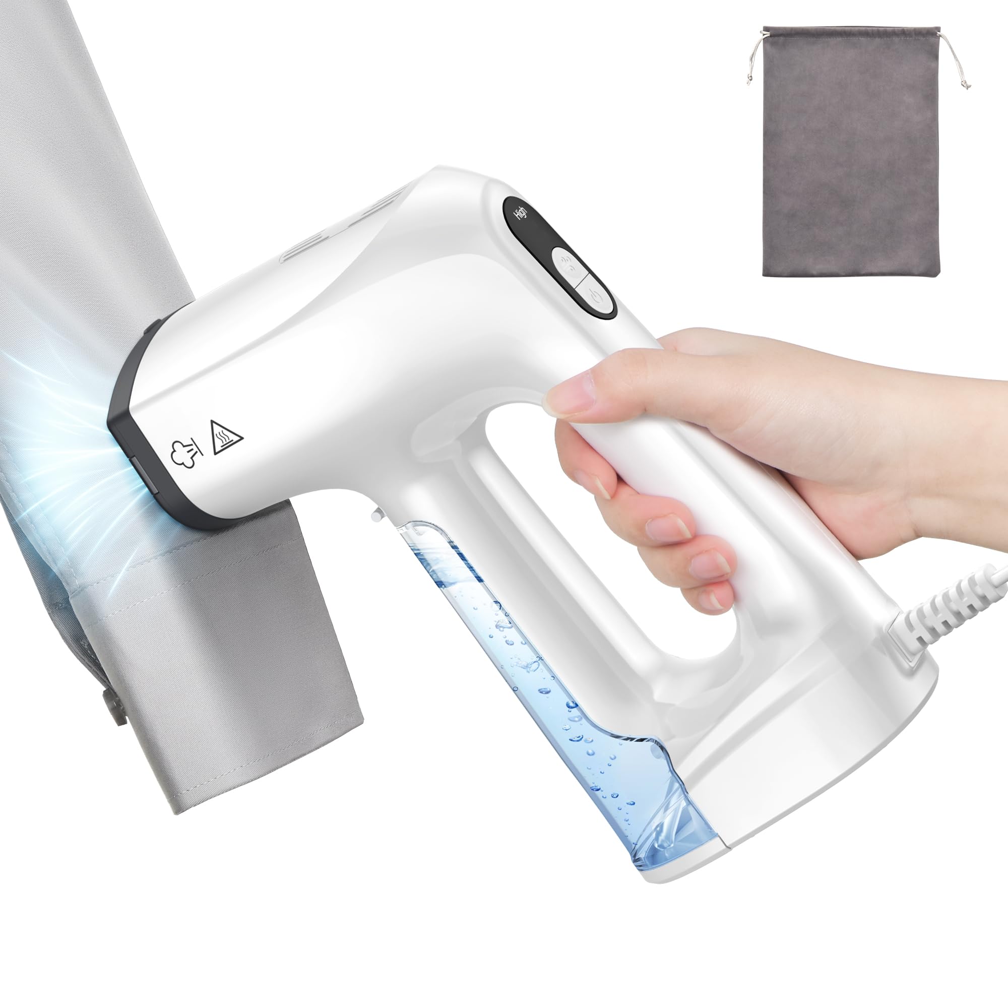 Vacuum Steamer for Clothes, 3500Pa Suction Clothes Steamer Handheld,3 Modes