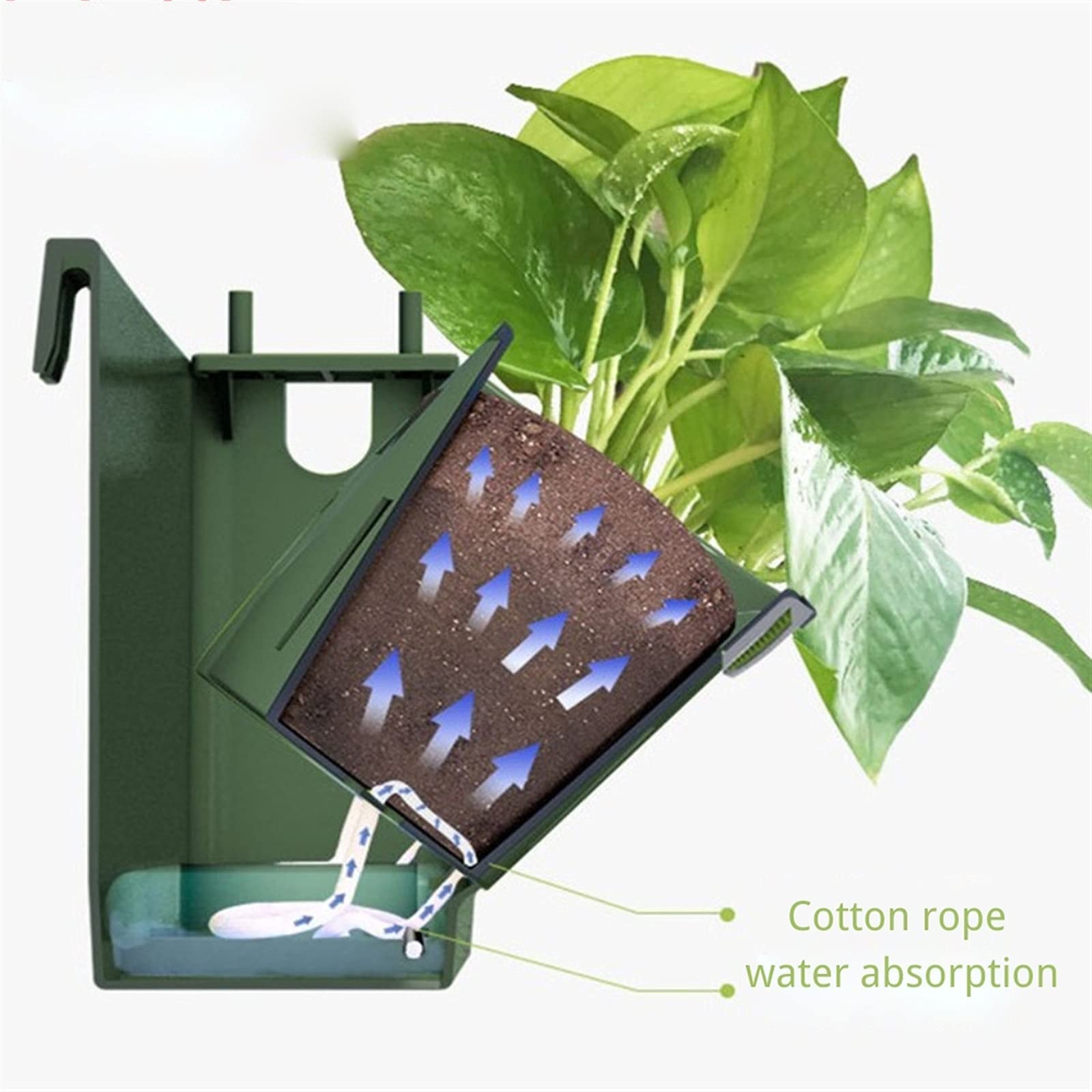 Fioriera da Appendere Pianter impianti appeso sé annaffiatoio floreale impilabile parete piantatrice giardino in plastica vasi verticali pianta pianta bonsai casa all'aperto Porta Vasi da Appendere